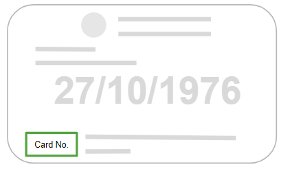 Driver licence card number location