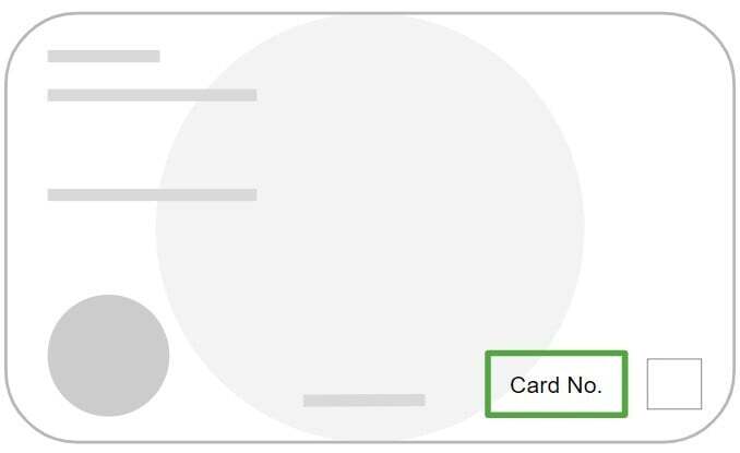 Driver licence card number location