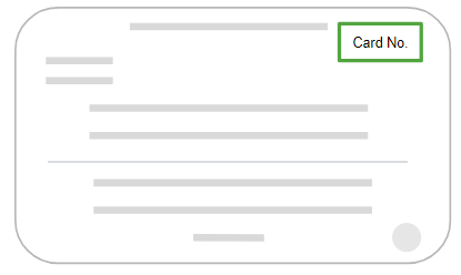 Driver licence card number location