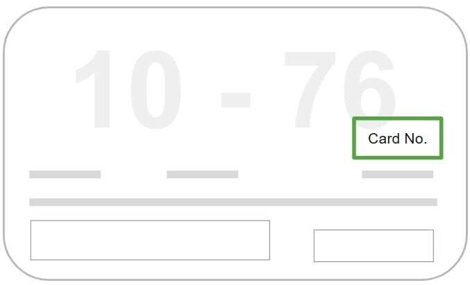 Driver licence card number location