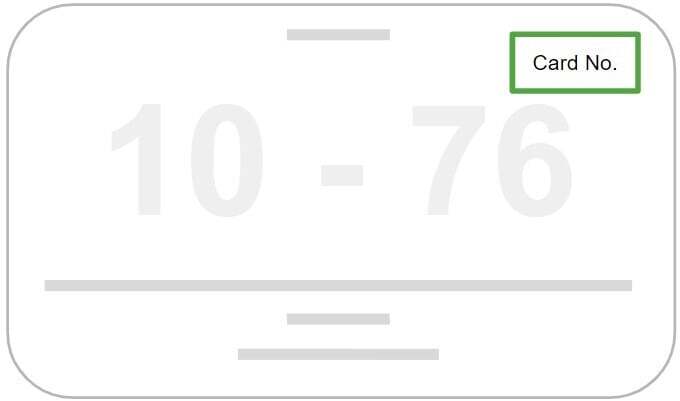 Driver licence card number location