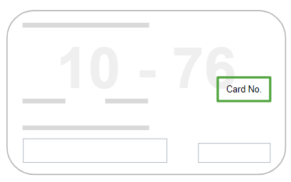 Driver licence card number location