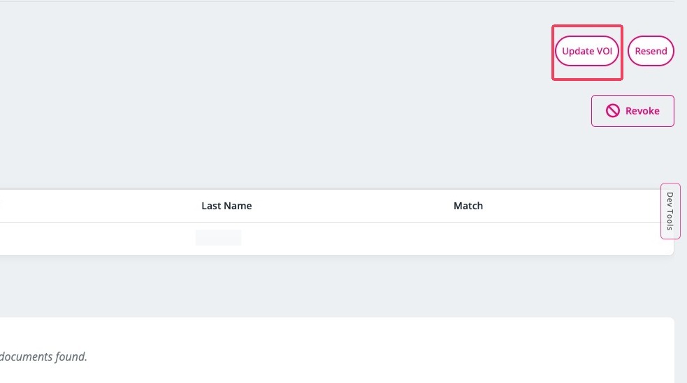 Update VOI button